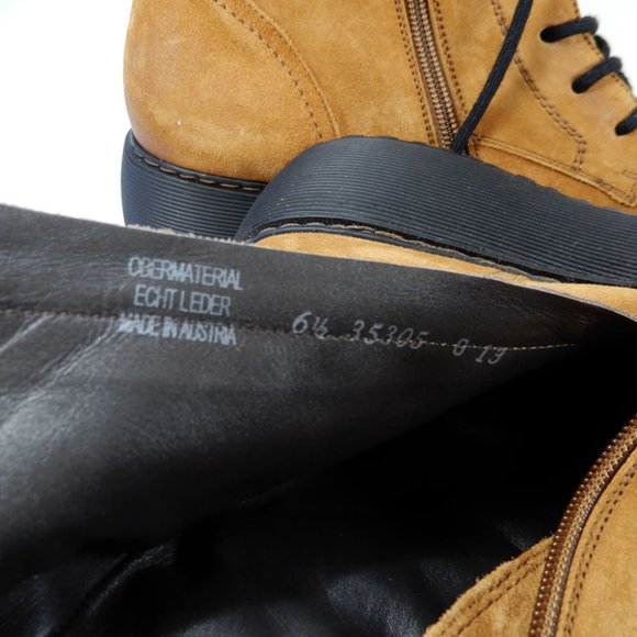 PAUL GREEN Gianna Lace Up Platform Moto Bootie BOOTS Size 9 Cognac NEW $499 - Picture 7 of 12